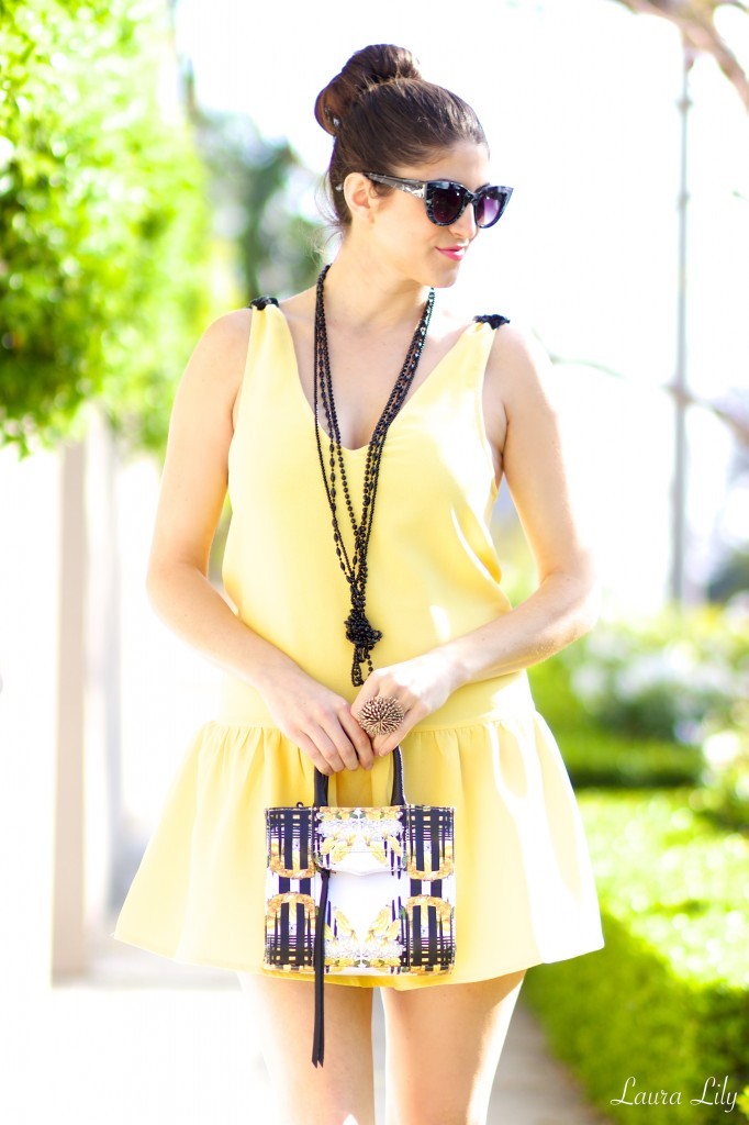 A Drop-Waist Yellow Dress