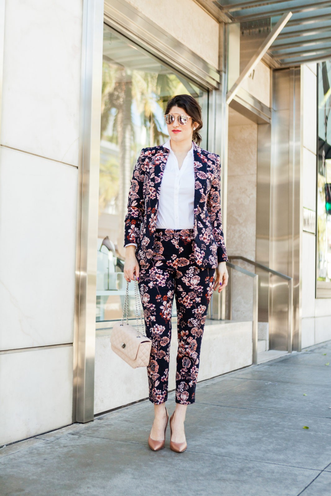 Ann Taylor Floral Pant Suit | Spring Work Looks | Laura Lily Fashion Blog