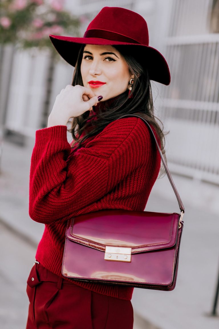 Burgundy Outfit | Monochrome Fashion & Style | Laura Lily