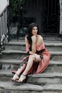 Lace Maxi Dress by Los Angeles Fashion Blogger Laura Lily, Valentine's Day Outfit,