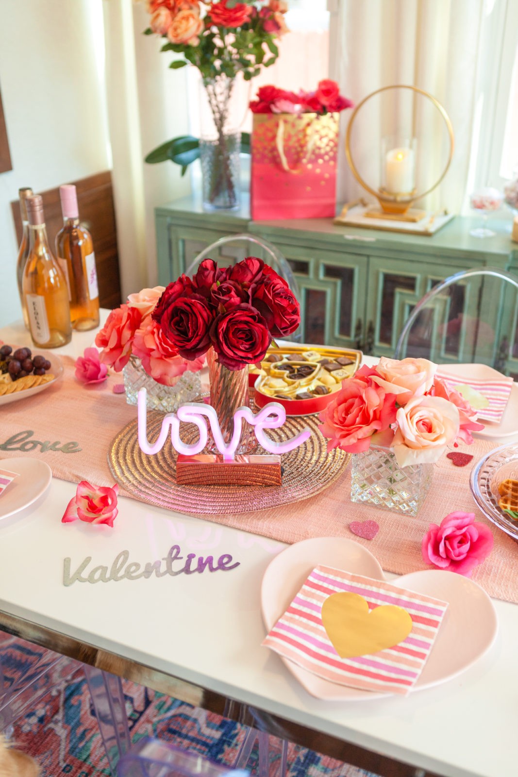 Valentine\'s Day Brunch Ideas + Tablescape - Laura Lily